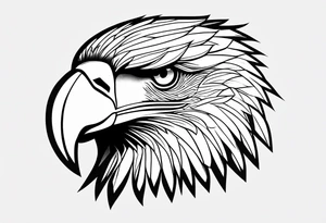 eagle face from front tattoo idea