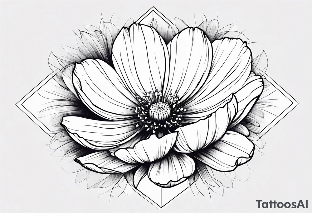 Cosmos flower tattoo idea