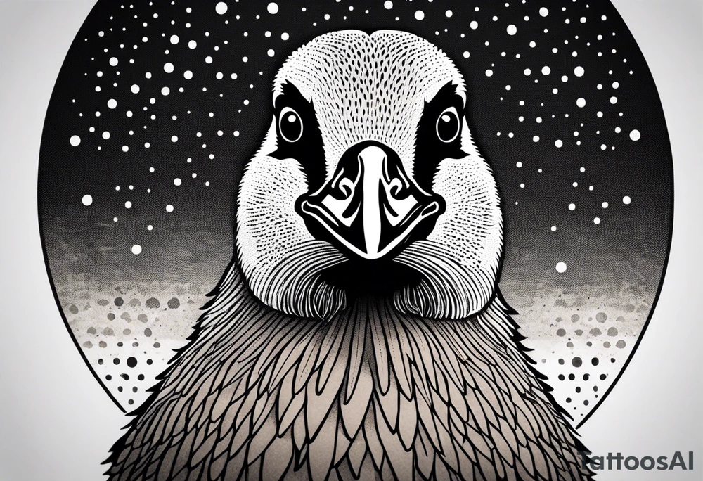 angry canadian goose tattoo idea
