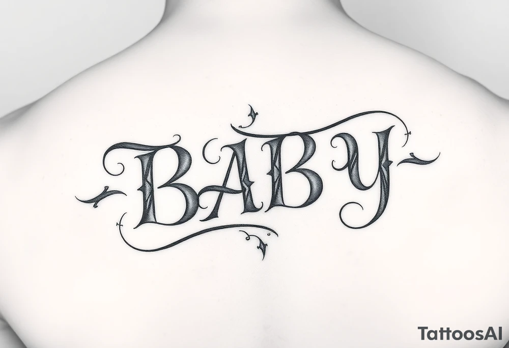 Initials baby tattoo idea