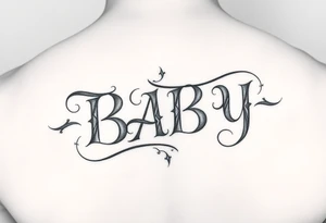 Initials baby tattoo idea
