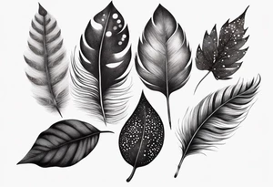 leaves that look like feathers tattoo idea