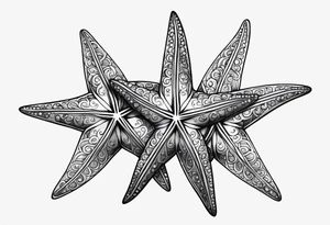 Two Starfish 
olive branch tattoo idea