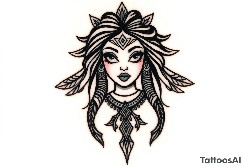 Asian Indian, Gemini, bratz doll tattoo idea