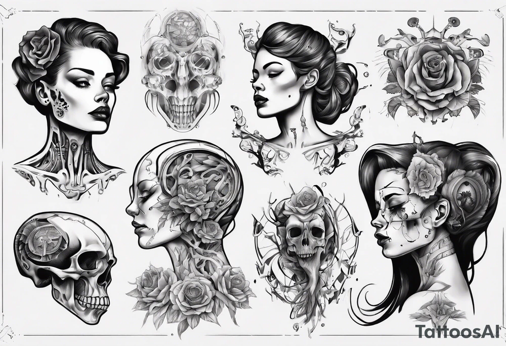 The anatomy of the female human tattoo idea