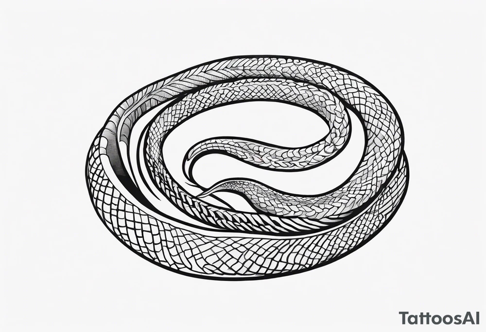 long coiled snake tattoo idea