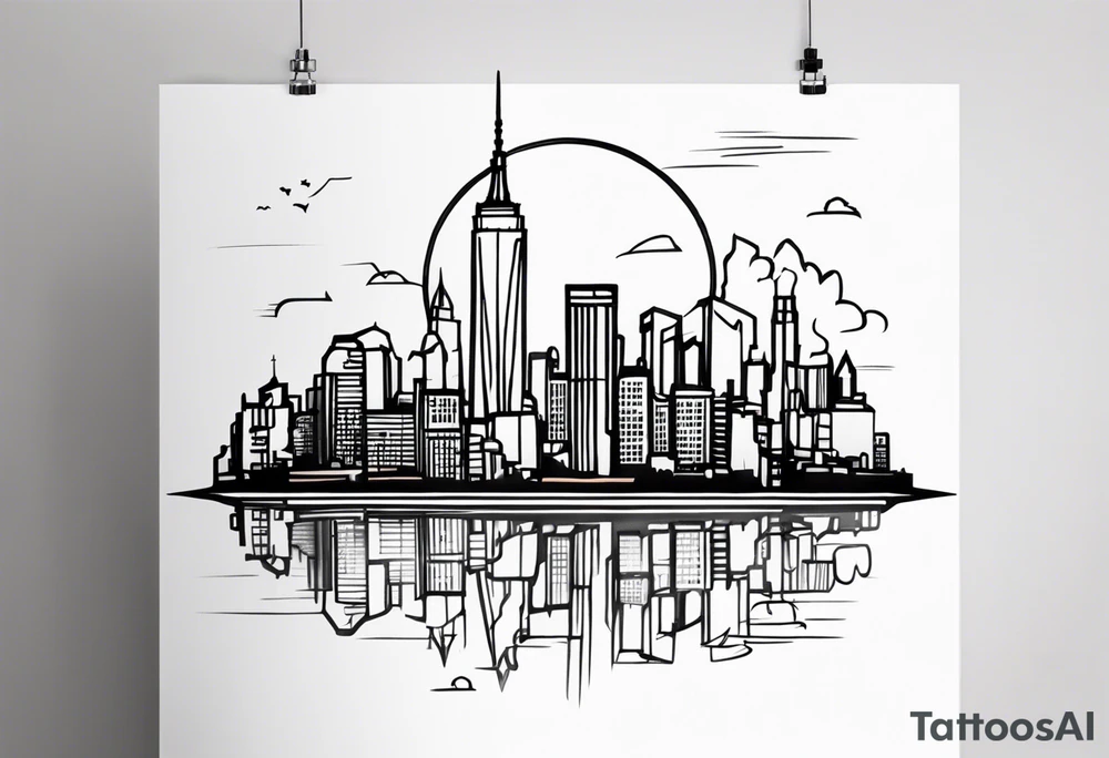 NYC skyline tattoo idea