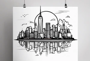 NYC skyline tattoo idea