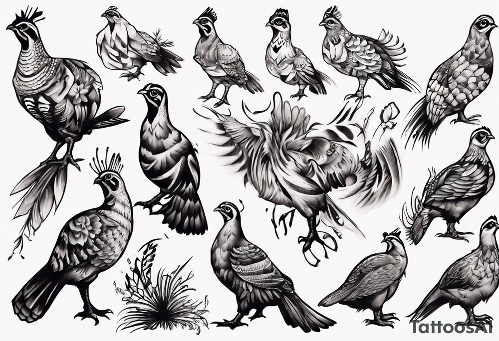 ruffled grouse tattoo idea