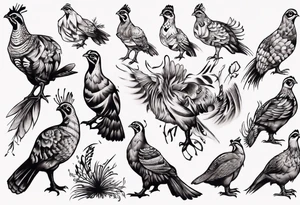 ruffled grouse tattoo idea