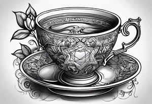 she whiskey in tea cup tattoo idea