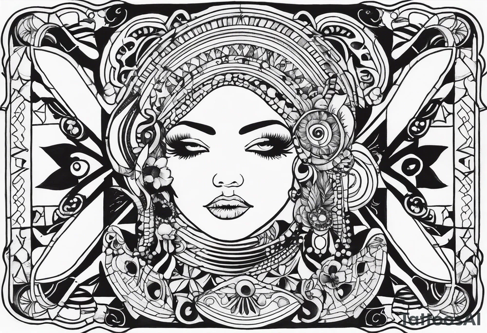 psychedelic, music tattoo idea
