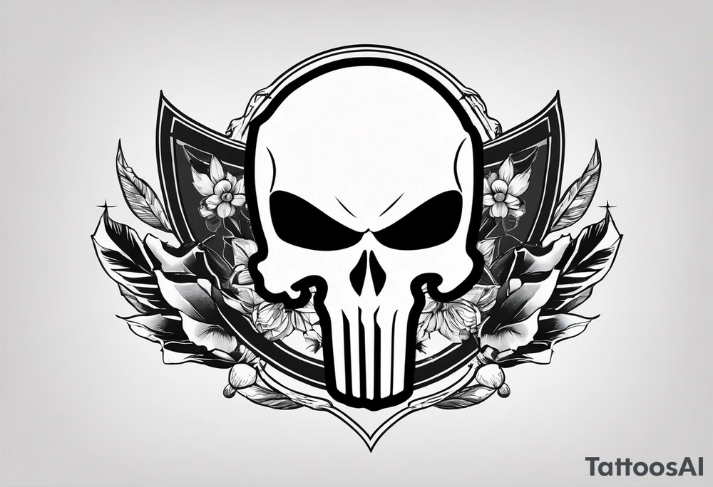Manners Maketh Man with The Punisher skull tattoo idea