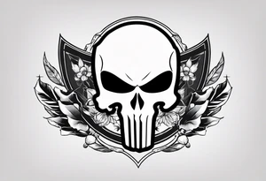 Manners Maketh Man with The Punisher skull tattoo idea