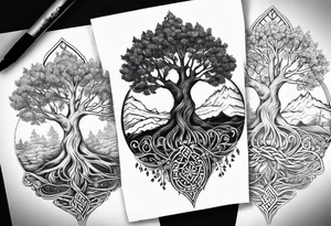 Nordic tree of life tattoo tattoo idea