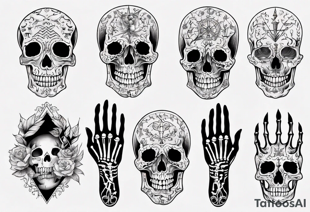 Skeleton hand tattoo idea