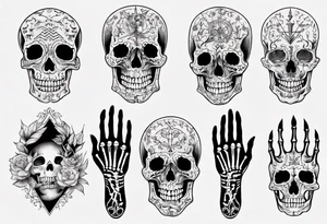 Skeleton hand tattoo idea