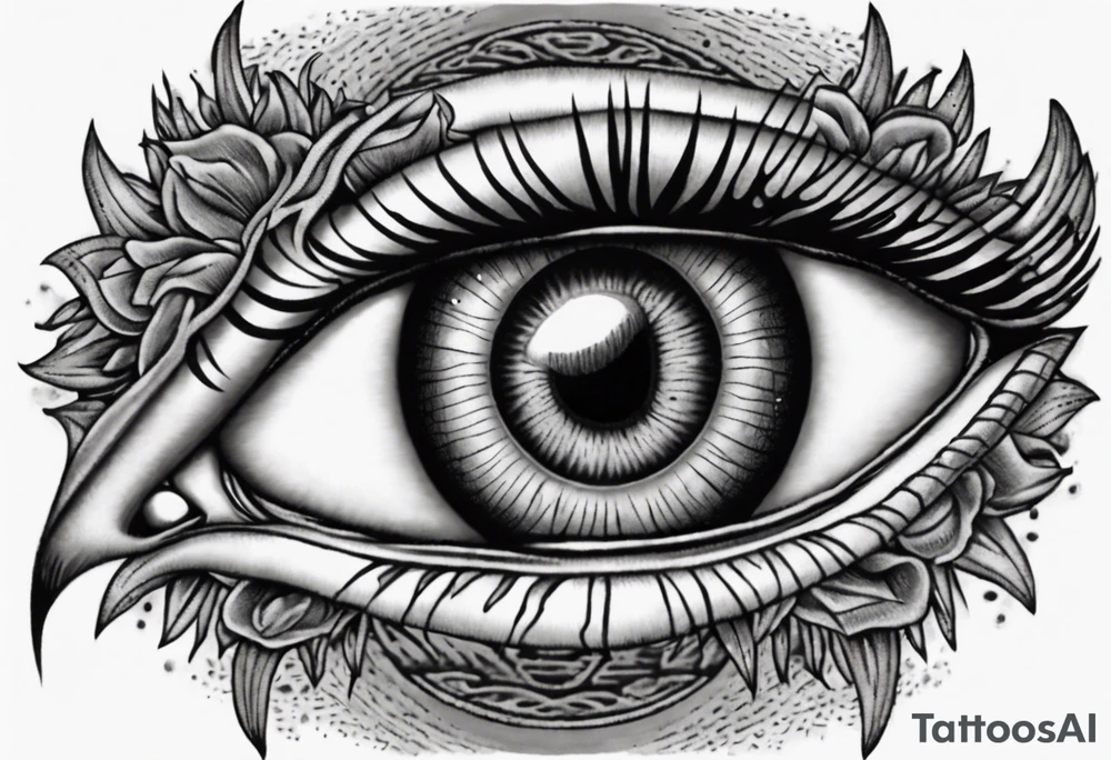 Eye with two irises from the band Tool tattoo idea