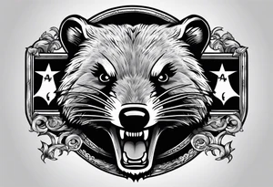 Angry Mc.Badgers tattoo idea