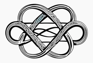 Double infinity symbol, Scottish, the phrase tb5 inside the loop tattoo idea