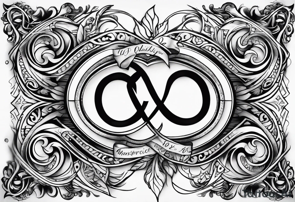 An infinity symbol with Proverbs 10:22 centered underneath. tattoo idea