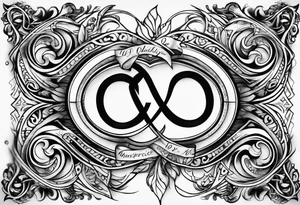 An infinity symbol with Proverbs 10:22 centered underneath. tattoo idea