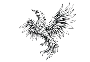 Phoenix rising from the ashes tattoo idea