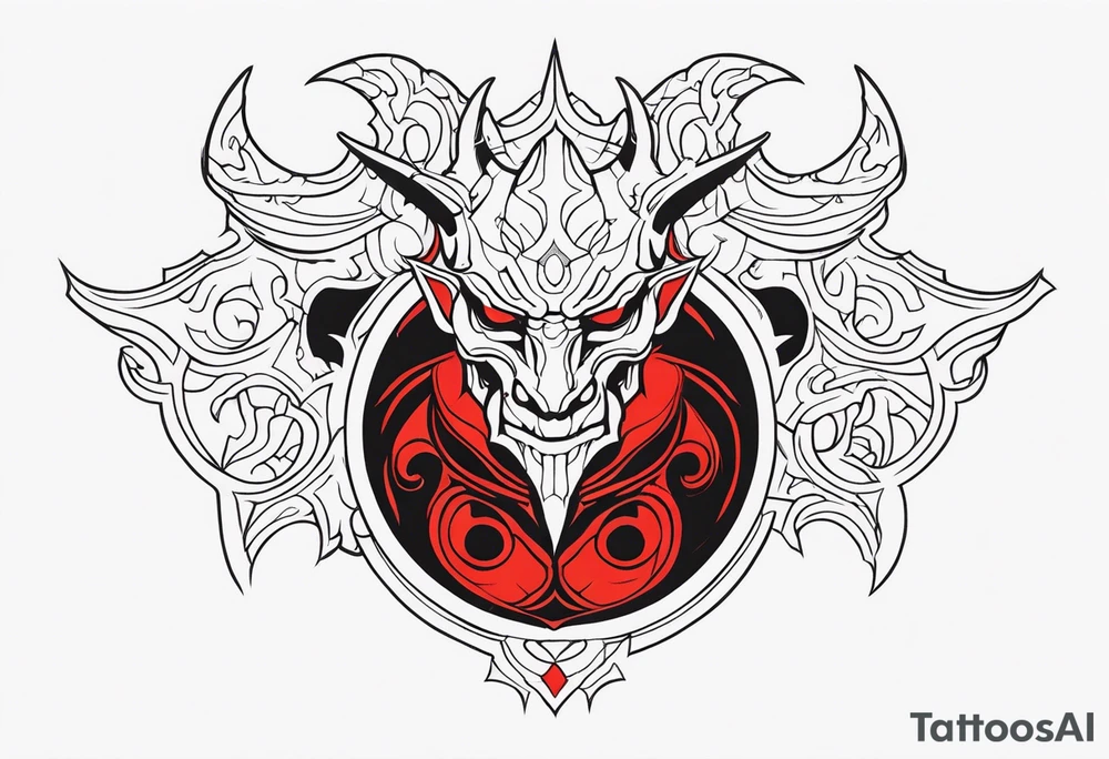 underboob tattoo demon tattoo idea