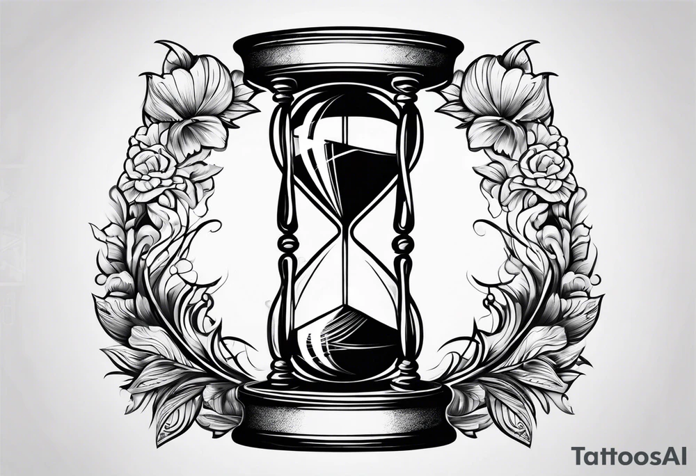 Hour glass traditional tattoo idea
