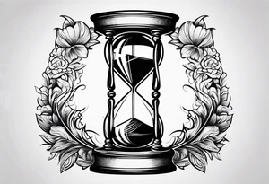 Hour glass traditional tattoo idea