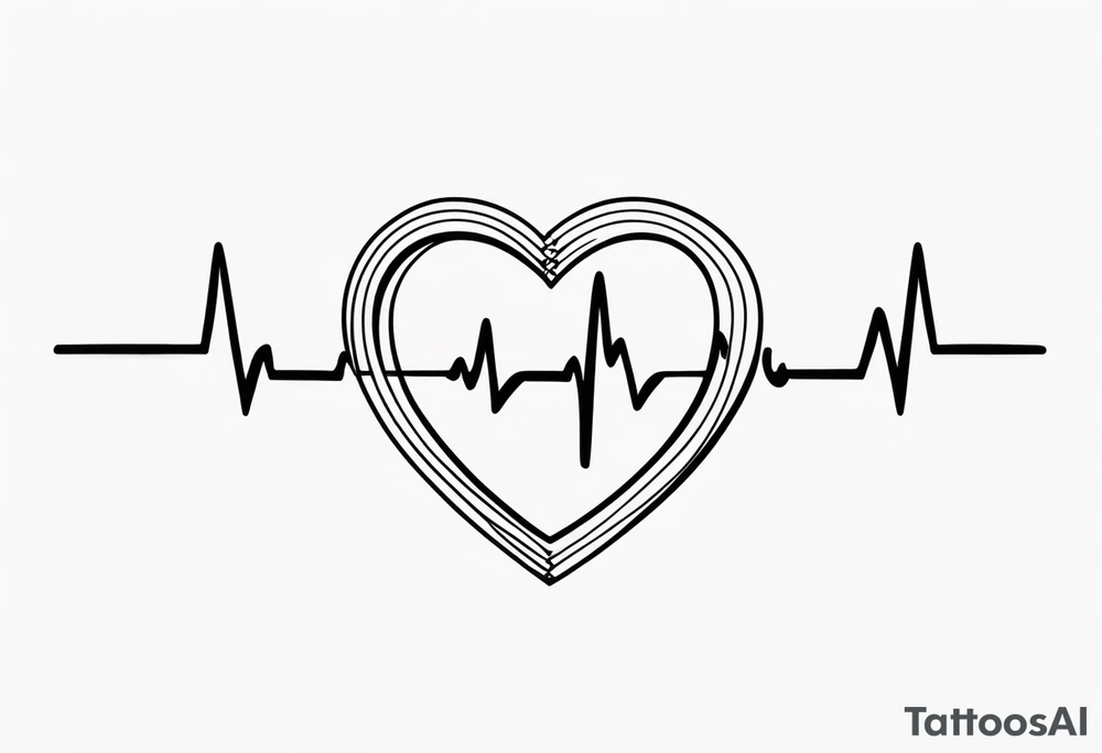 Music heartbeat love infinity tattoo idea