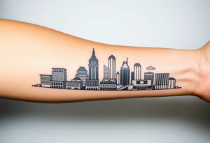 Baltimore Maryland Skyline With Baltimore Heritage tattoo idea