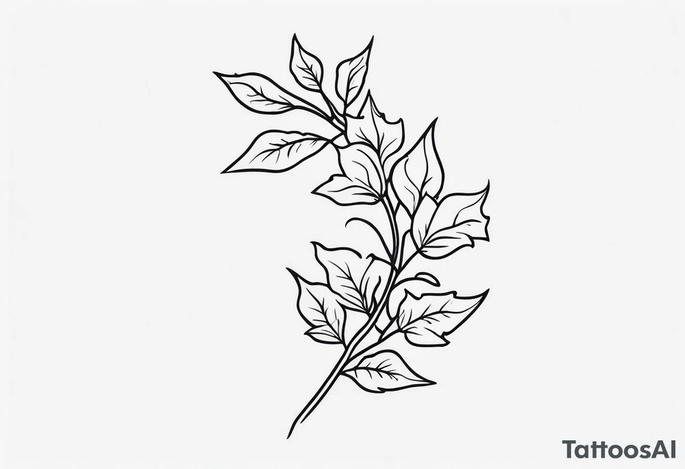 31.8742° N, 91.1366° W, with very simple ivy vines on both sides.  it will be small fine line on the back of the arm above the elbow tattoo idea