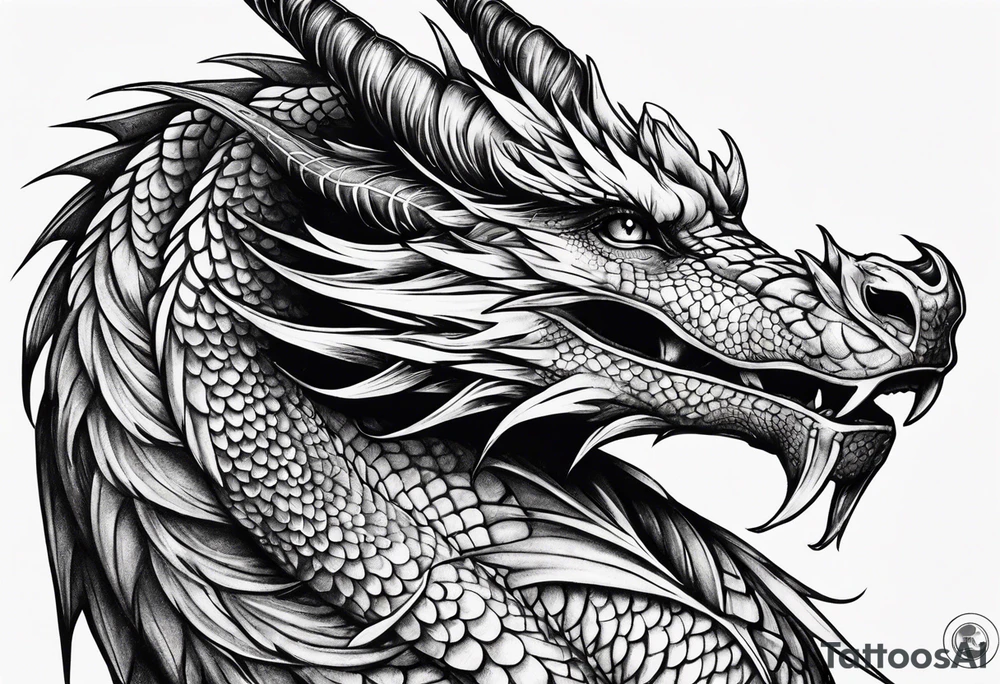 dragons tail tattoo idea