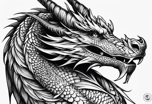 dragons tail tattoo idea