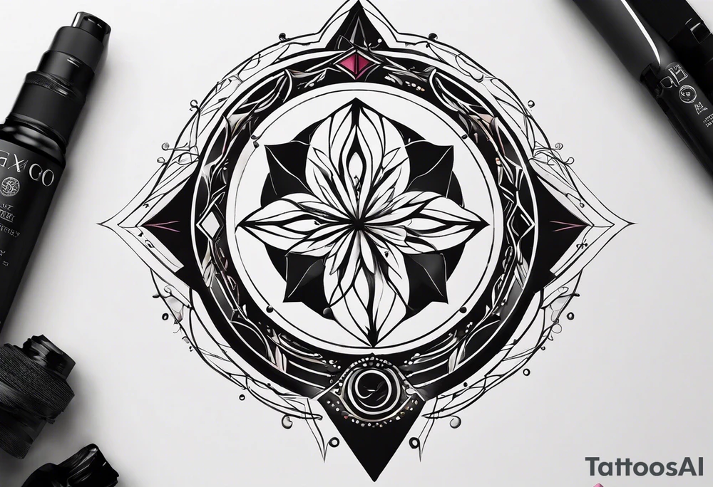 letter delta inside a circle, subtle, girly, simplistic tattoo idea