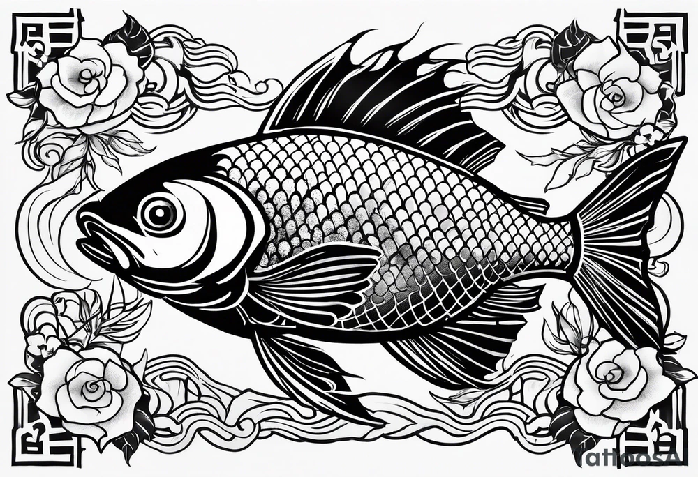 coyfish japanese style tattoo idea