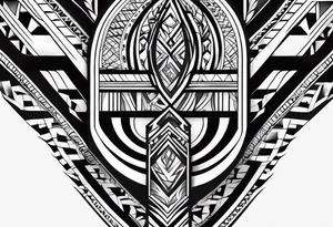 Simple tribal textile tattoo from left pec to left deltoid tattoo idea