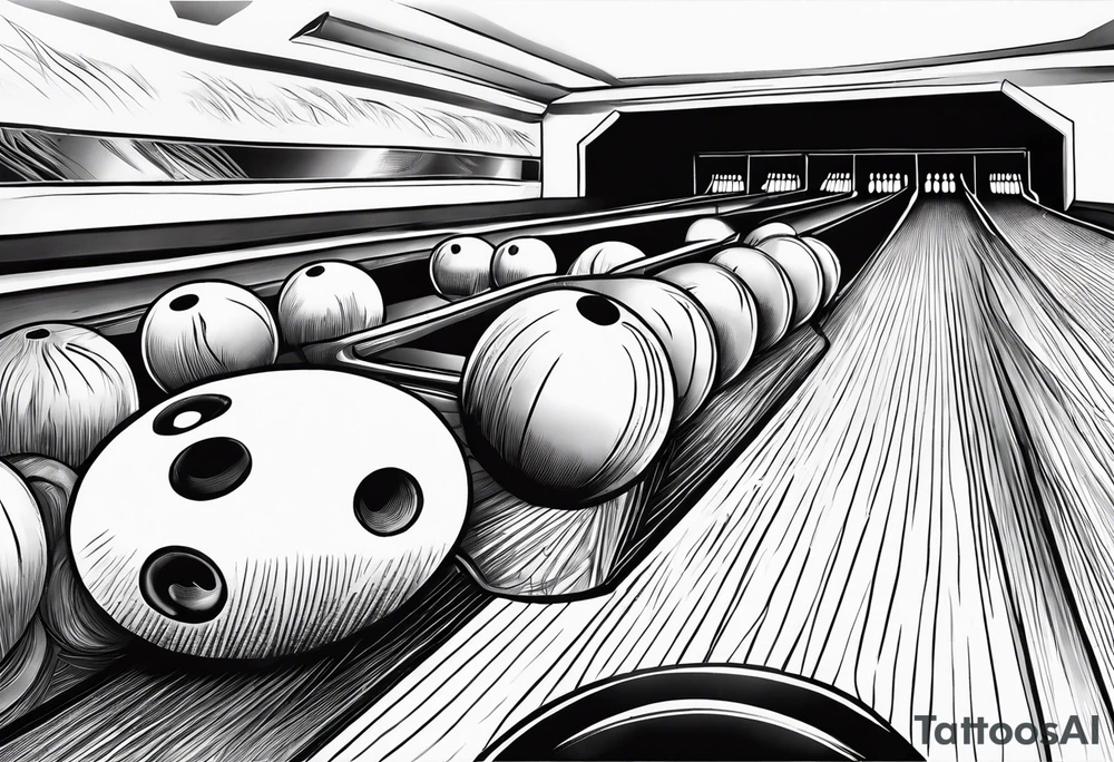 Bowling and cars tattoo idea
