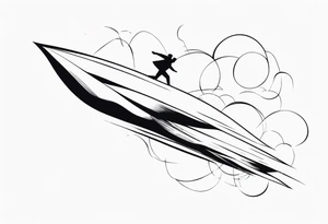 person in flight tattoo idea