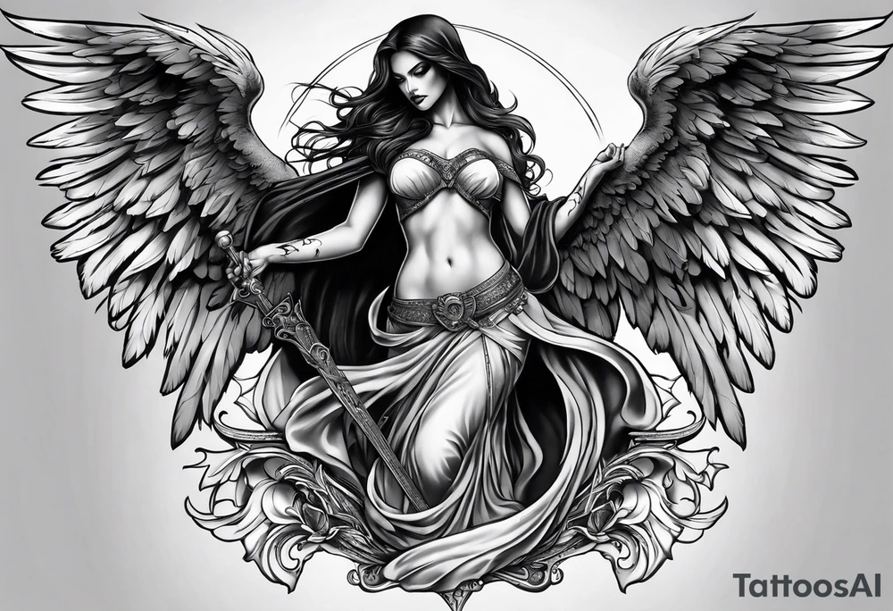 fallen angel reaper tattoo idea