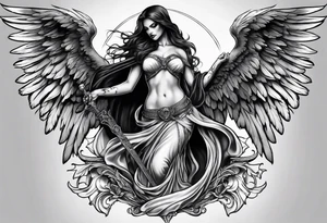 fallen angel reaper tattoo idea