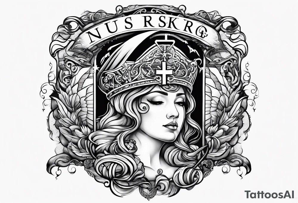 Nursing logo with scripture from the bible tattoo idea