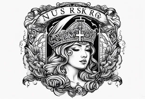 Nursing logo with scripture from the bible tattoo idea