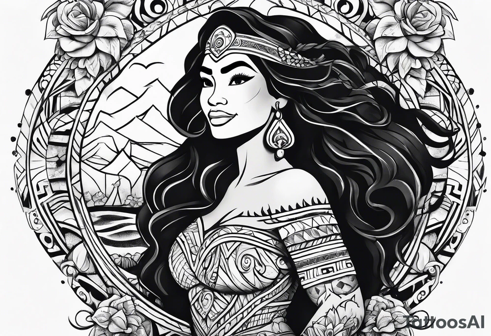 Moana from disneyland tattoo idea