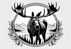 Native Moose tattoo idea