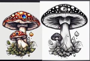 Third eye mushroom tattoo idea