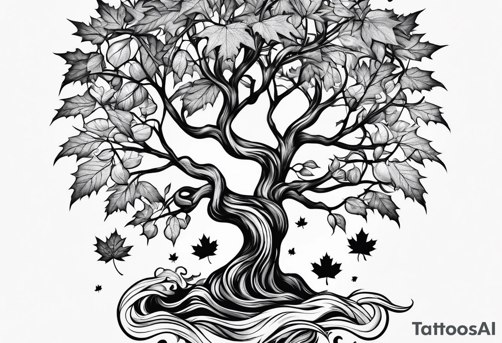 Maple seed tattoo idea