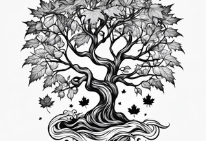 Maple seed tattoo idea