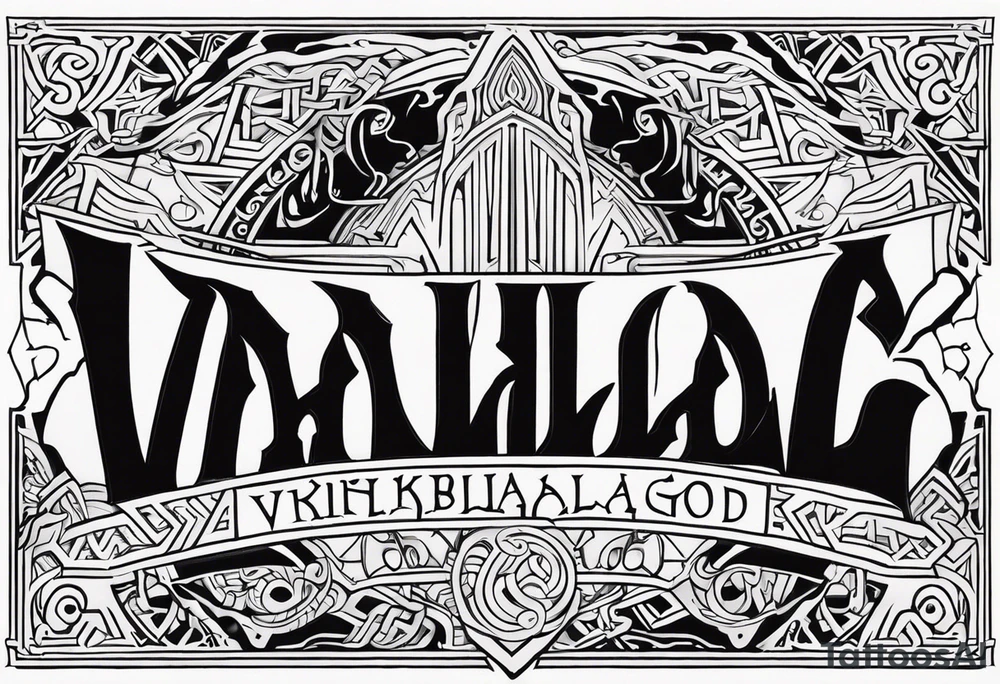 Valhalla viking gods tattoo idea